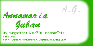 annamaria guban business card